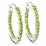 Round Cut Pavé Hoop Earrings