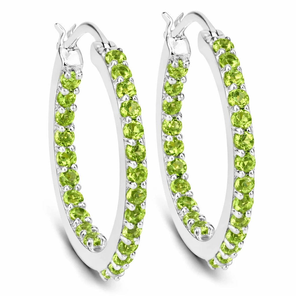 Round Cut Pavé Hoop Earrings
