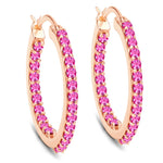 Round Cut Pavé Hoop Earrings