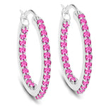 Round Cut Pavé Hoop Earrings