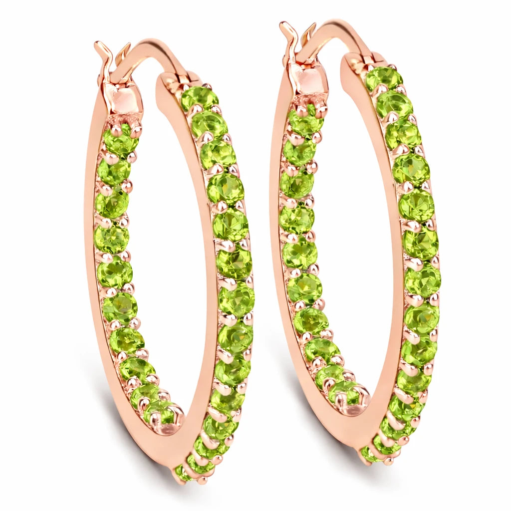 Round Cut Pavé Hoop Earrings