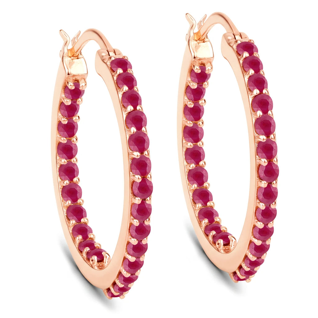 Round Cut Pavé Hoop Earrings
