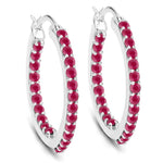 Round Cut Pavé Hoop Earrings