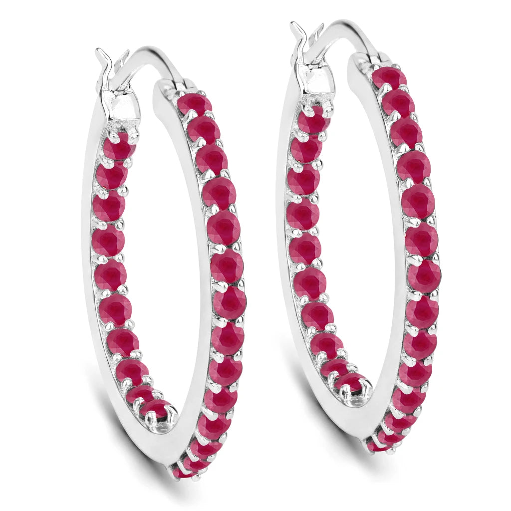 Round Cut Pavé Hoop Earrings