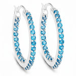 Round Cut Pavé Hoop Earrings