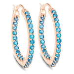 Round Cut Pavé Hoop Earrings
