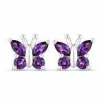 Marquise Round Cut Butterfly Stud Earrings