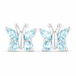 Marquise Round Cut Butterfly Stud Earrings