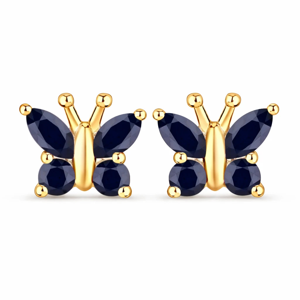 Marquise Round Cut Butterfly Stud Earrings