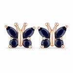 Marquise Round Cut Butterfly Stud Earrings
