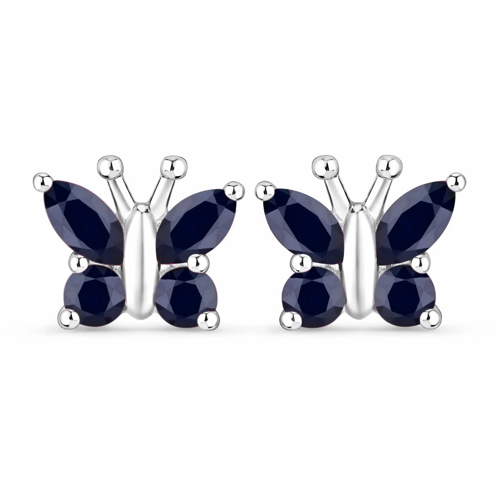 Marquise Round Cut Butterfly Stud Earrings