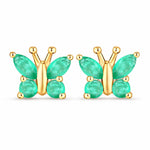 Marquise Round Cut Butterfly Stud Earrings