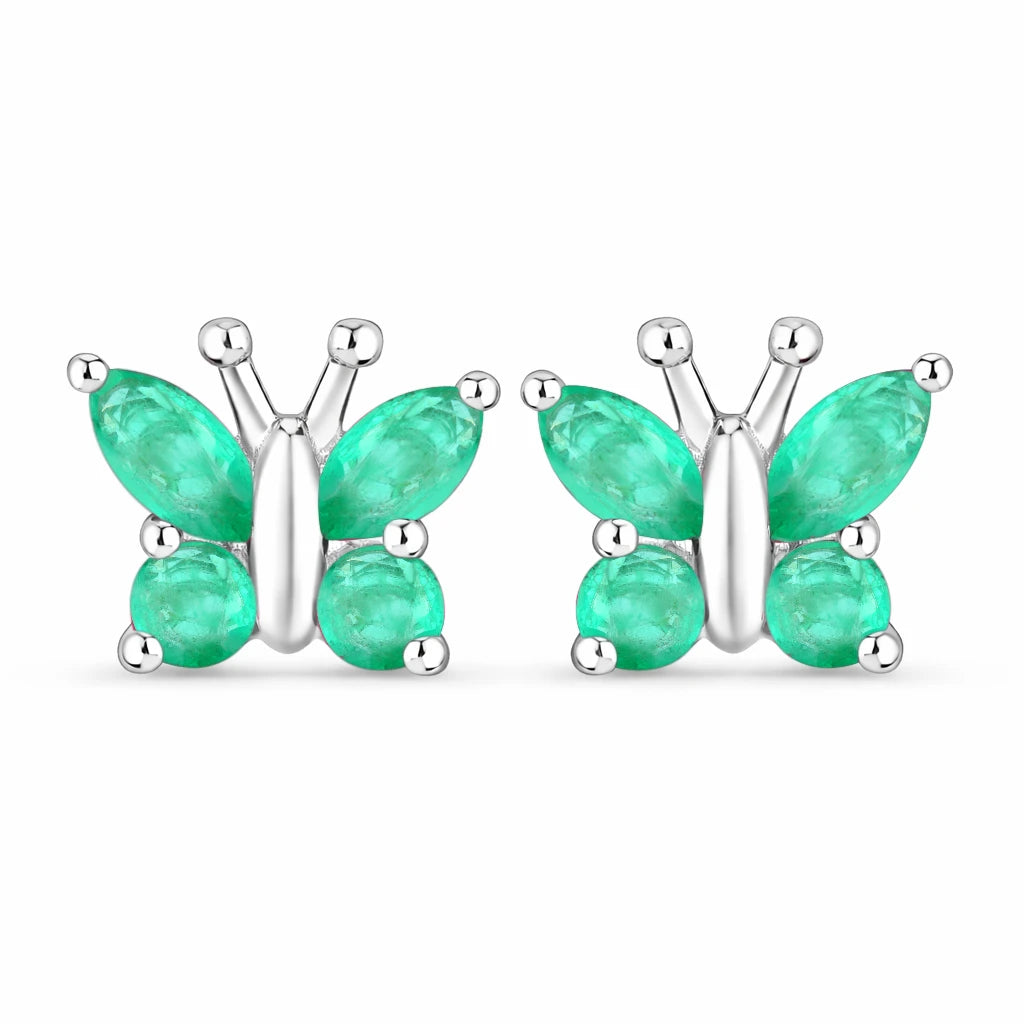 Marquise Round Cut Butterfly Stud Earrings