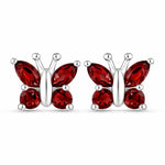 Marquise Round Cut Butterfly Stud Earrings