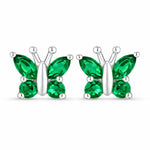 Marquise Round Cut Butterfly Stud Earrings