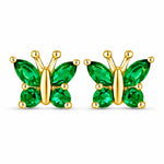 Marquise Round Cut Butterfly Stud Earrings