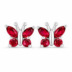 Marquise Round Cut Butterfly Stud Earrings