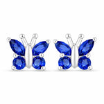 Marquise Round Cut Butterfly Stud Earrings