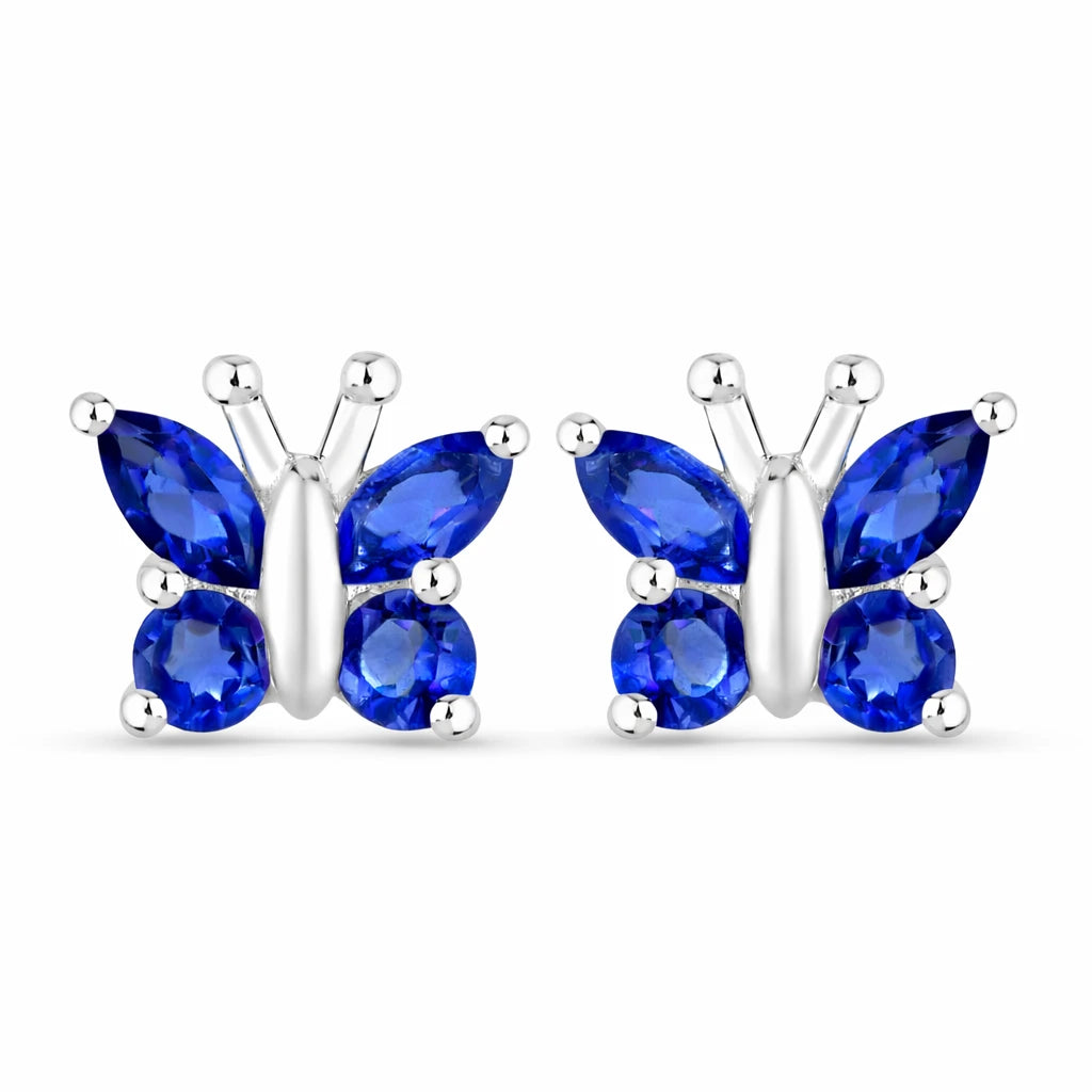 Marquise Round Cut Butterfly Stud Earrings