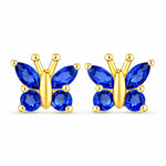 Marquise Round Cut Butterfly Stud Earrings