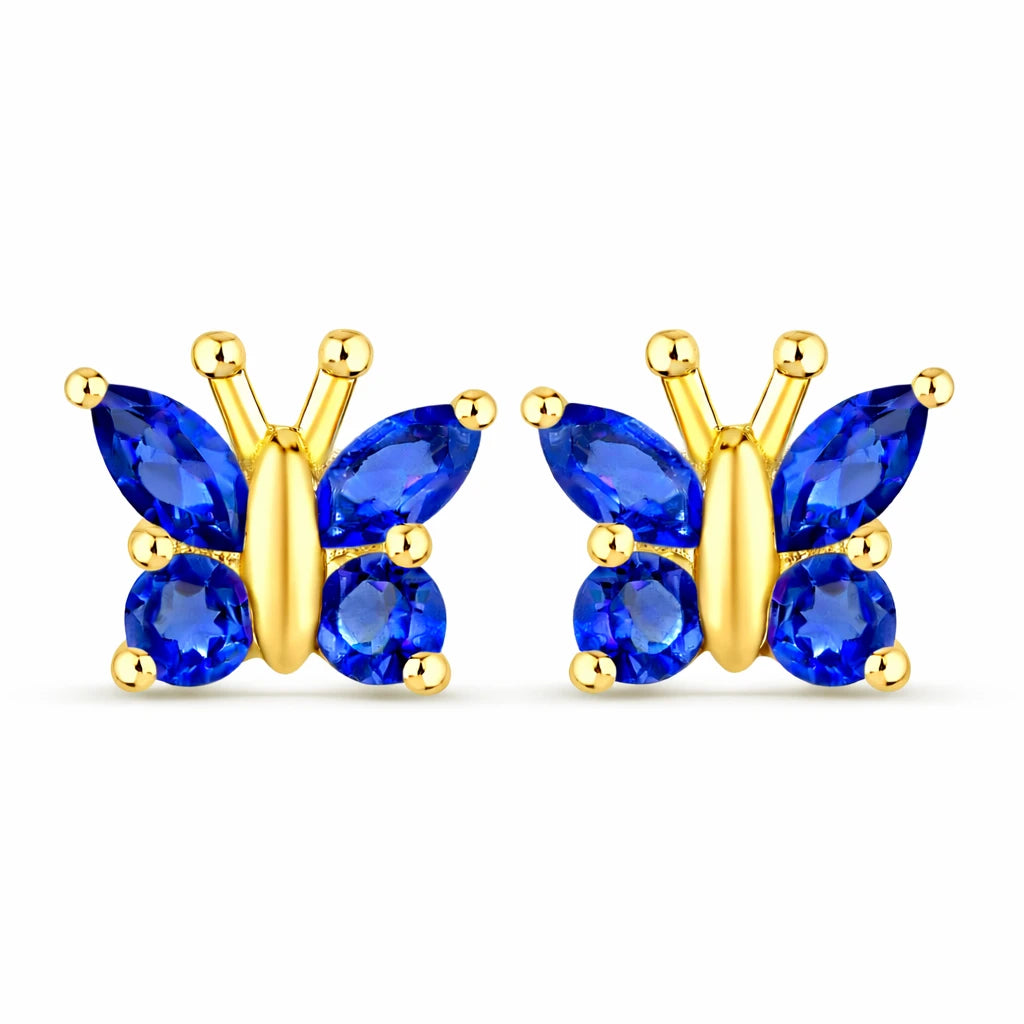 Marquise Round Cut Butterfly Stud Earrings