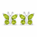 Marquise Round Cut Butterfly Stud Earrings