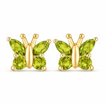 Marquise Round Cut Butterfly Stud Earrings