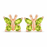 Marquise Round Cut Butterfly Stud Earrings