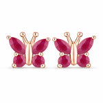 Marquise Round Cut Butterfly Stud Earrings