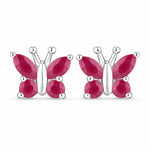 Marquise Round Cut Butterfly Stud Earrings