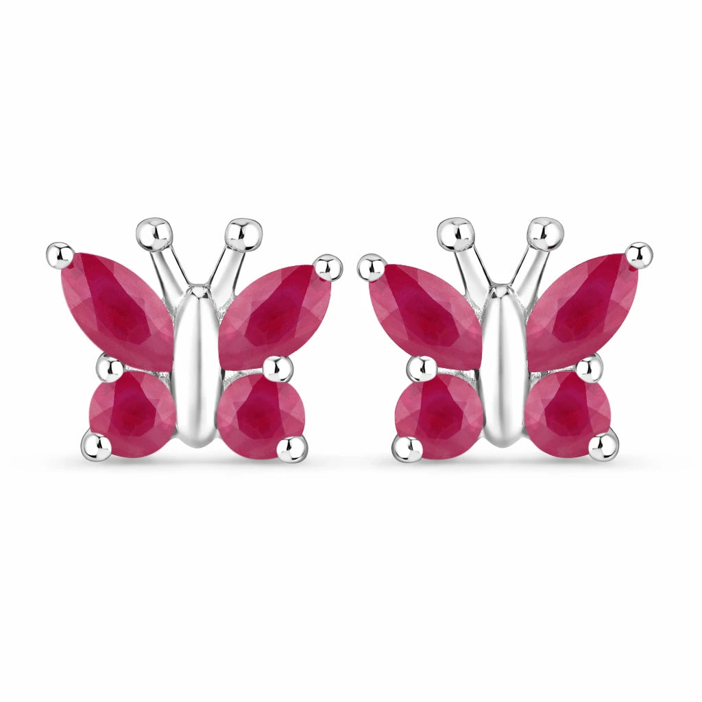 Marquise Round Cut Butterfly Stud Earrings