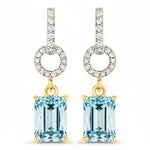 Emerald-Cut Diamond Drop Earrings