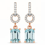 Emerald-Cut Diamond Drop Earrings