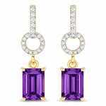 Emerald-Cut Diamond Drop Earrings