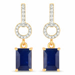 Emerald-Cut Diamond Drop Earrings