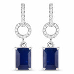 Emerald-Cut Diamond Drop Earrings