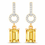 Emerald-Cut Diamond Drop Earrings