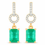 Emerald-Cut Diamond Drop Earrings