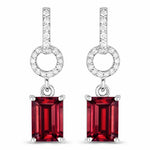 Emerald-Cut Diamond Drop Earrings