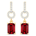 Emerald-Cut Diamond Drop Earrings