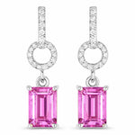Emerald-Cut Diamond Drop Earrings