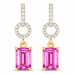 Emerald-Cut Diamond Drop Earrings
