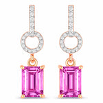 Emerald-Cut Diamond Drop Earrings