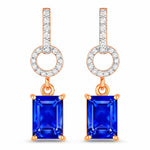Emerald-Cut Diamond Drop Earrings