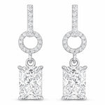 Emerald-Cut Diamond Drop Earrings