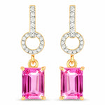 Emerald-Cut Diamond Drop Earrings