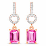 Emerald-Cut Diamond Drop Earrings
