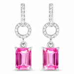 Emerald-Cut Diamond Drop Earrings