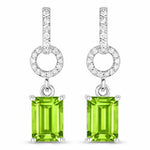Emerald-Cut Diamond Drop Earrings