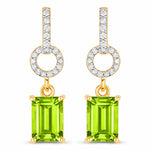 Emerald-Cut Diamond Drop Earrings